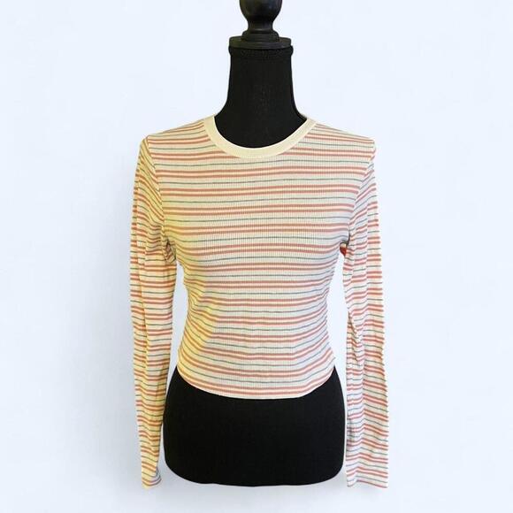 Charlotte Russe Tops - Charlotte Russe Vintage Y2K pink and grey striped shirt Size Small